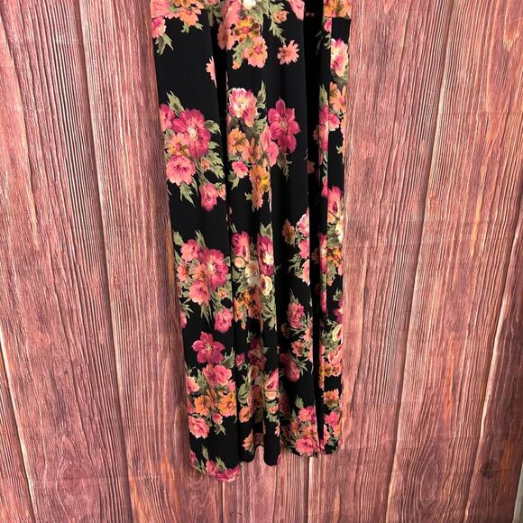 Lane Bryant Tie Halter Maxi Dress Floral Print Black & Pink NEW Size 22/24P - Picture 8 of 8